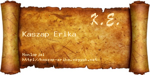 Kaszap Erika névjegykártya